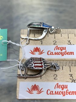 *Серьги Воздушные шары Эмаль арт. 1797С-196 Леди Самоцвет Вес 9,3 г - фото 201543