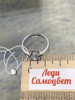 *Кольцо р.17 Аквамарин цв Белое арт. 11211-225 вес 1,82 г - фото 201736 *Кольцо р.17 Аквамарин цв Белое арт. 11211-225 вес 1,82 г - фото 201736