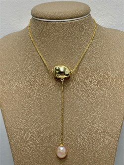 *Колье р.45 Жемчуг Фианит Облачка арт. RB-N336-1-X-L-PN-X-W-265 (вес 4,62 г) - фото 201827