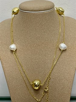 *Колье р.70 Жемчуг Фианит Облачка арт. RB-N00343-X-L-PN-X-W-153 (вес 11,91 г) - фото 201834 *Колье р.70 Жемчуг Фианит Облачка арт. RB-N00343-X-L-PN-X-W-153 (вес 11,91 г) - фото 201834