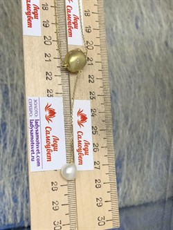 *Колье р.45 Жемчуг Фианит Облачка арт. RB-N00336-X-L-PN-X-W-748 (вес 4,68 г) - фото 201923