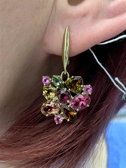 *Серьги Турмалин цв Лимонное арт. 21141-222 вес 6,94 г - фото 201991 *Серьги Турмалин цв Лимонное арт. 21141-222 вес 6,94 г - фото 201991