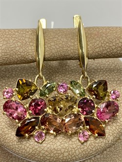 *Серьги Турмалин цв Лимонное арт. 21141-222 вес 6,94 г - фото 201992 *Серьги Турмалин цв Лимонное арт. 21141-222 вес 6,94 г - фото 201992