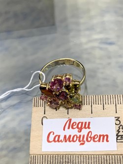 *Кольцо р.18,5 Турмалин цв Лимонное арт. 11141-215 вес 4,39 г - фото 201997 *Кольцо р.18,5 Турмалин цв Лимонное арт. 11141-215 вес 4,39 г - фото 201997