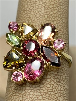 *Кольцо р.18,5 Турмалин цв Лимонное арт. 11141-215 вес 4,39 г - фото 202000 *Кольцо р.18,5 Турмалин цв Лимонное арт. 11141-215 вес 4,39 г - фото 202000