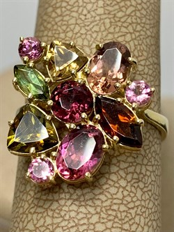 *Кольцо р.18,5 Турмалин цв Лимонное арт. 11141-215 вес 4,39 г - фото 202001 *Кольцо р.18,5 Турмалин цв Лимонное арт. 11141-215 вес 4,39 г - фото 202001