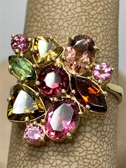 *Кольцо р.18,5 Турмалин цв Лимонное арт. 11141-215 вес 4,39 г - фото 202002 *Кольцо р.18,5 Турмалин цв Лимонное арт. 11141-215 вес 4,39 г - фото 202002