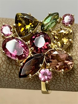 *Кольцо р.18,5 Турмалин цв Лимонное арт. 11141-215 вес 4,39 г - фото 202007 *Кольцо р.18,5 Турмалин цв Лимонное арт. 11141-215 вес 4,39 г - фото 202007