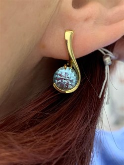 *Серьги Топаз цв Лимонное арт. 20926-499 вес 5,16 г - фото 202033 *Серьги Топаз цв Лимонное арт. 20926-499 вес 5,16 г - фото 202033