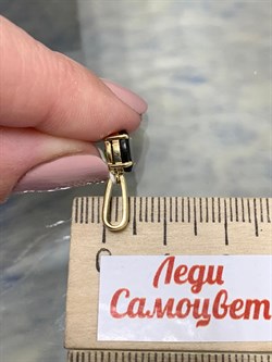 *Подвеска Турмалин цв Лимонное арт. 34275-933 вес 1 г - фото 202042