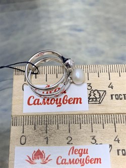 *Кольцо р.17 Белый Жемчуг арт. 01-0487/00ЖБ-00-457 Вес 4,19 г - фото 202134 *Кольцо р.17 Белый Жемчуг арт. 01-0487/00ЖБ-00-457 Вес 4,19 г - фото 202134