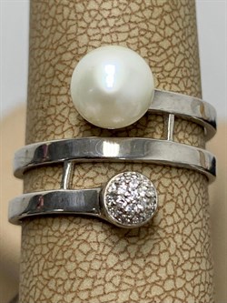 *Кольцо р.17 Белый Жемчуг арт. 01-0487/00ЖБ-00-457 Вес 4,19 г - фото 202136 *Кольцо р.17 Белый Жемчуг арт. 01-0487/00ЖБ-00-457 Вес 4,19 г - фото 202136