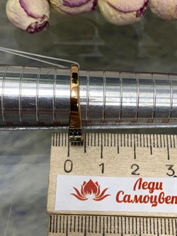 *Кольцо р.18,5 Микс Цаворит Шпинель арт. 01-2426/00ЦВ-06-843 вес 1,73 г - фото 202193