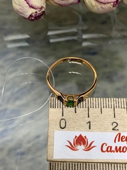 *Кольцо р.18,5 Микс Цаворит Шпинель арт. 01-2426/00ЦВ-06-843 вес 1,73 г - фото 202199