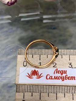 *Кольцо р.18,5 Микс Цаворит Шпинель арт. 01-2426/00ЦВ-06-843 вес 1,73 г - фото 202200