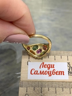 *Кольцо р.17,5 Сапфир цв Лимонное арт. 11218-386 вес 5,61 г - фото 202206 *Кольцо р.17,5 Сапфир цв Лимонное арт. 11218-386 вес 5,61 г - фото 202206