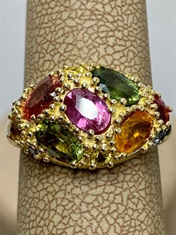 *Кольцо р.17,5 Сапфир цв Лимонное арт. 11218-386 вес 5,61 г - фото 202208 *Кольцо р.17,5 Сапфир цв Лимонное арт. 11218-386 вес 5,61 г - фото 202208