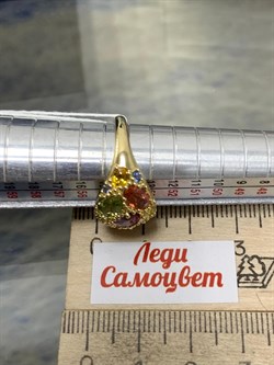 *Кольцо р.17,5 Сапфир цв Лимонное арт. 11218-386 вес 5,61 г - фото 202212 *Кольцо р.17,5 Сапфир цв Лимонное арт. 11218-386 вес 5,61 г - фото 202212