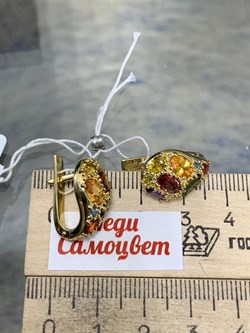 *Серьги Сапфир цв Лимонное арт. 21218-393 вес 7,03 г - фото 202225 *Серьги Сапфир цв Лимонное арт. 21218-393 вес 7,03 г - фото 202225