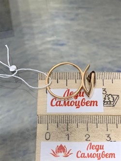 *Кольцо р.18,5 Дымчатый Кварц цв Красное арт. 1142-529 вес 3,83 г - фото 202352