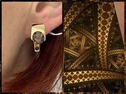 *Серьги Дымчатый Кварц цв Красное арт. 2142-536 вес 5,77 г - фото 202540