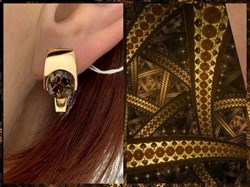 *Серьги Дымчатый Кварц цв Красное арт. 2142-536 вес 5,77 г - фото 202541