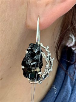 *Серьги Петли Меланит Гранат Казахстан АРТ 4487 ВЕС 12,4 Г - фото 203007 *Серьги Петли Меланит Гранат Казахстан АРТ 4487 ВЕС 12,4 Г - фото 203007