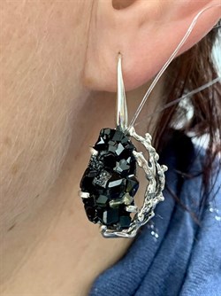 *Серьги Петли Меланит Гранат Казахстан АРТ 4487 ВЕС 12,4 Г - фото 203013 *Серьги Петли Меланит Гранат Казахстан АРТ 4487 ВЕС 12,4 Г - фото 203013