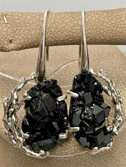 *Серьги Петли Меланит Гранат Казахстан АРТ 4487 ВЕС 12,4 Г - фото 203014 *Серьги Петли Меланит Гранат Казахстан АРТ 4487 ВЕС 12,4 Г - фото 203014