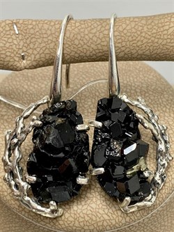 *Серьги Петли Меланит Гранат Казахстан АРТ 4487 ВЕС 12,4 Г - фото 203015 *Серьги Петли Меланит Гранат Казахстан АРТ 4487 ВЕС 12,4 Г - фото 203015