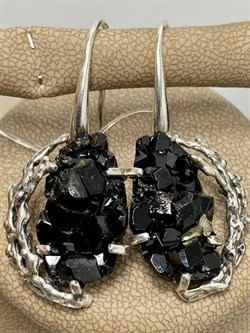 *Серьги Петли Меланит Гранат Казахстан АРТ 4487 ВЕС 12,4 Г - фото 203016 *Серьги Петли Меланит Гранат Казахстан АРТ 4487 ВЕС 12,4 Г - фото 203016