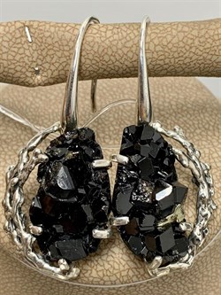 *Серьги Петли Меланит Гранат Казахстан АРТ 4487 ВЕС 12,4 Г - фото 203018 *Серьги Петли Меланит Гранат Казахстан АРТ 4487 ВЕС 12,4 Г - фото 203018