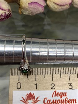 *Кольцо р.17,5 Микс Цаворит Шпинель арт. 01-2431/00ЦВ-17-017 вес 1,88 г - фото 203550