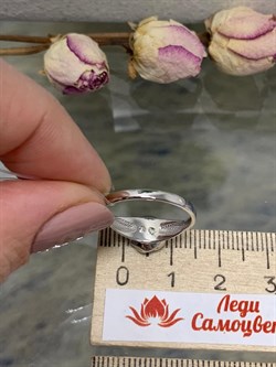 *Кольцо р.17,5 Микс Цаворит Шпинель арт. 01-2431/00ЦВ-17-017 вес 1,88 г - фото 203556