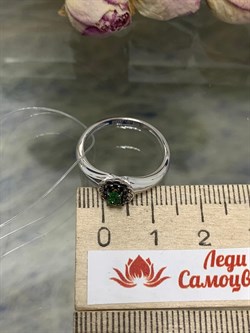 *Кольцо р.17 Микс Цаворит Шпинель арт. 01-2425/00ЦВ-17-908 вес 2,09 г - фото 203568