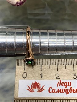 *Кольцо р.17,5 Микс Цаворит Шпинель арт. 01-2425/00ЦВ-06-654 вес 2,07 г - фото 203574