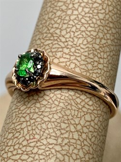 *Кольцо р.17,5 Микс Цаворит Шпинель арт. 01-2425/00ЦВ-06-654 вес 2,07 г - фото 203576