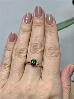 *Кольцо р.17,5 Микс Цаворит Шпинель арт. 01-2425/00ЦВ-06-654 вес 2,07 г - фото 203579