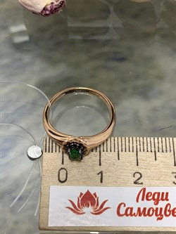 *Кольцо р.17,5 Микс Цаворит Шпинель арт. 01-2425/00ЦВ-06-654 вес 2,07 г - фото 203581