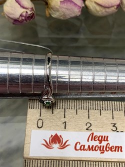 *Кольцо р.17,5 Микс Цаворит Шпинель арт. 01-2423/00ЦВ-17-800 вес 1,42 г - фото 203583