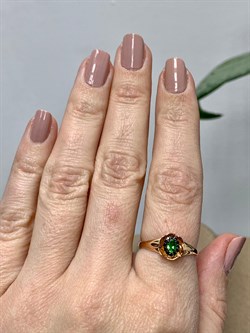 *Кольцо р.18 Микс Цаворит Шпинель арт. 01-2431/00ЦВ-06-477 вес 1,79 г - фото 203680