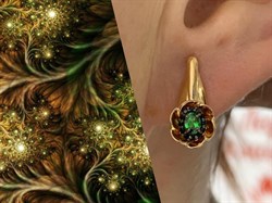 *Серьги Микс Цаворит Шпинель арт. 02-2431/00ЦВ-06-489 вес 3,06 г - фото 203684