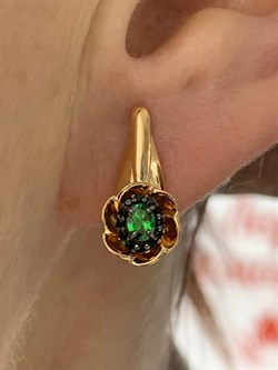 *Серьги Микс Цаворит Шпинель арт. 02-2431/00ЦВ-06-489 вес 3,06 г - фото 203688