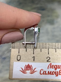 *Серьги Микс Цаворит Шпинель арт. 02-2430/00ЦВ-17-992 вес 2,95 г - фото 203756