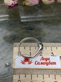 *Кольцо р.19,5 Микс Цаворит Шпинель арт. 01-2430/00ЦВ-17-933 вес 1,92 г - фото 203777