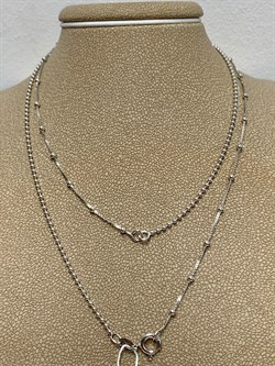 *Цепь р.40 Инфинити коробочка  Венецианская шарики Перлина арт. 6471R17001550L40-456 (Вес 2,38 г) - фото 204533