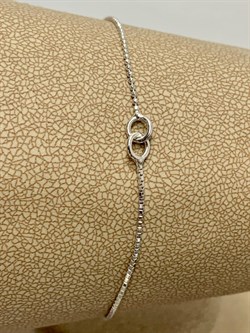 *Браслет р.18 Инфинити коробочка  Венецианская шарики Перлина арт. 6471R17011580L18-282 (Вес 0,95 г) - фото 204889