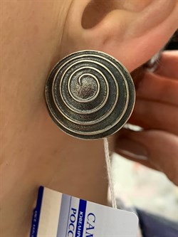 *Серьги Шифр Оксид арт. 2-1779-000-297 Вес 9,33 г - фото 206560 *Серьги Шифр Оксид арт. 2-1779-000-297 Вес 9,33 г - фото 206560