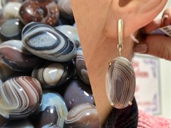 *Серьги Агат Бразильский Абстракция арт. 2-1600-615-071 Вес 13,19 г - фото 206836 *Серьги Агат Бразильский Абстракция арт. 2-1600-615-071 Вес 13,19 г - фото 206836