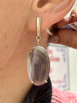 *Серьги Агат Бразильский Абстракция арт. 2-1600-615-071 Вес 13,19 г - фото 206837 *Серьги Агат Бразильский Абстракция арт. 2-1600-615-071 Вес 13,19 г - фото 206837